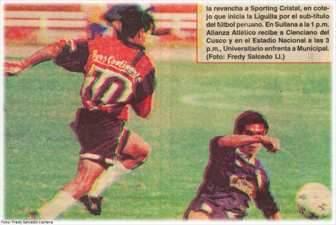 FBC Melgar 1 x 0 Sporting Cristal - Descentralizado 1997, Clausura, Fecha 12 by Fredy Salcedo Llerena